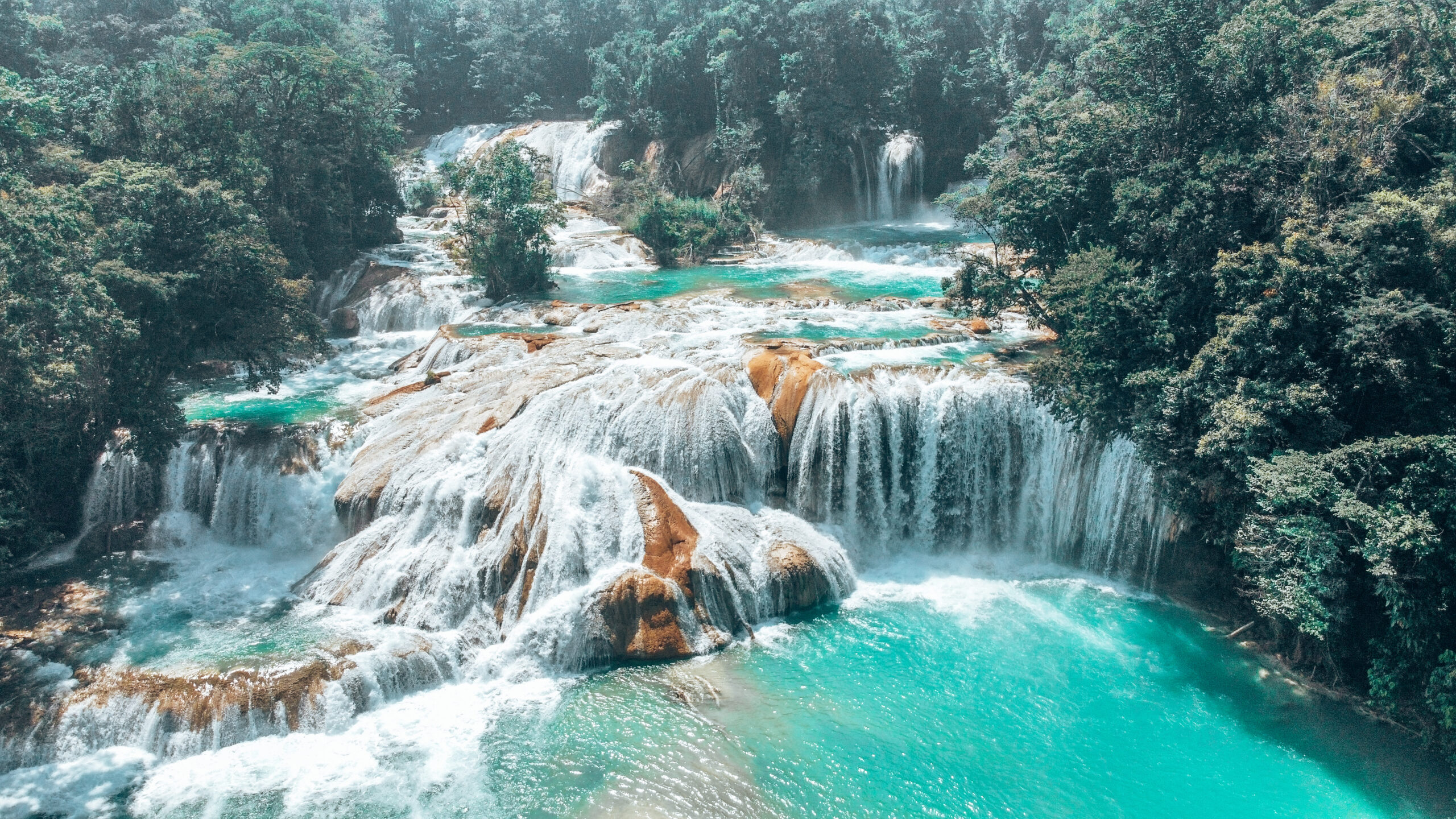 Como llegar a las cascadas de agua azul Chiapas